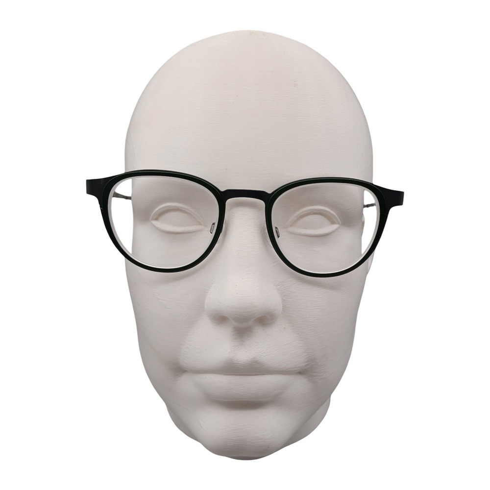 Bevel 6532 Rosa GGFG Black Green Round Eyeglasses Japan 47-21